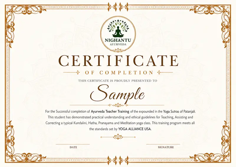 Nighantu Ayurveda Certificate